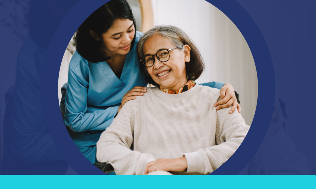 Care worker and elderly woman